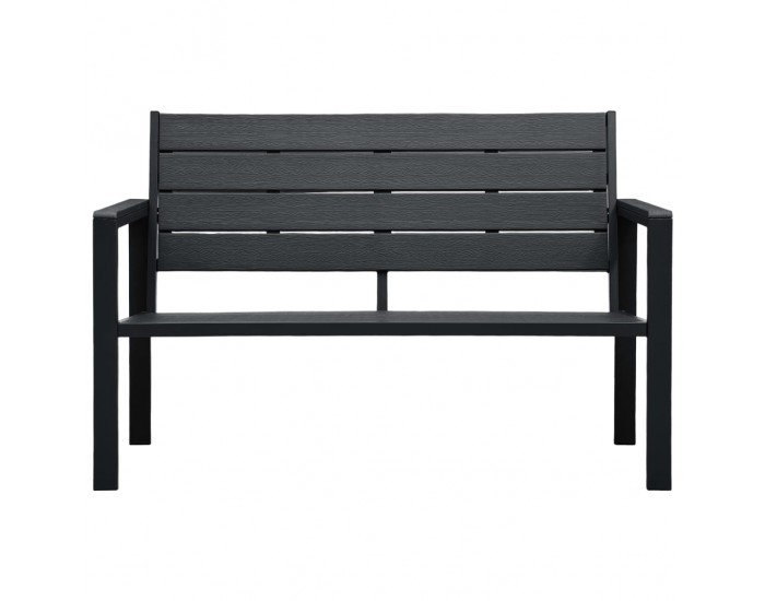 Sonata Градинска пейка, 120 cм, HDPE, черна, имитация на дърво Sonata Градинска пейка, 120 cм, HDPE, черна, имитация на дърво