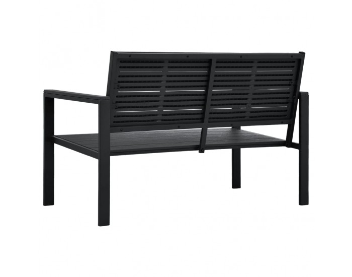 Sonata Градинска пейка, 120 cм, HDPE, черна, имитация на дърво Sonata Градинска пейка, 120 cм, HDPE, черна, имитация на дърво