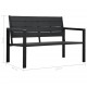 Sonata Градинска пейка, 120 cм, HDPE, черна, имитация на дърво Sonata Градинска пейка, 120 cм, HDPE, черна, имитация на дърво