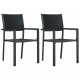 Sonata Градински столове, 2 бр, черни, пластмасов ратан