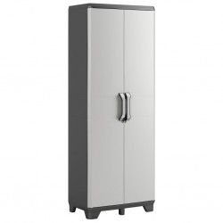 Keter Висок шкаф Gear, черно и сиво, 68x39x182 см - Шкафове, Витрини, Модулни секции