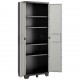 Keter Висок шкаф Gear, черно и сиво, 68x39x182 см