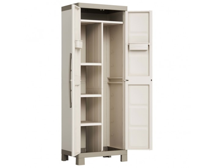Keter Помощен шкаф Excellence, бежово и таупе, 65x45x182 см