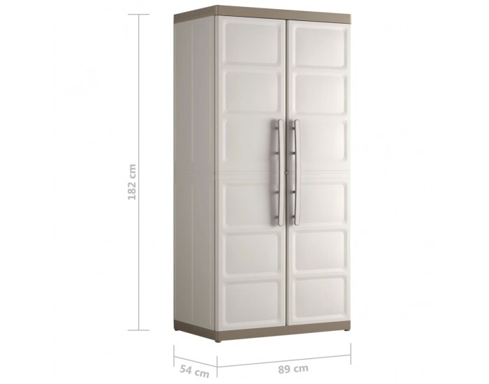 Keter Висок шкаф Excellence XL, бежово и таупе, 89x54x182 см