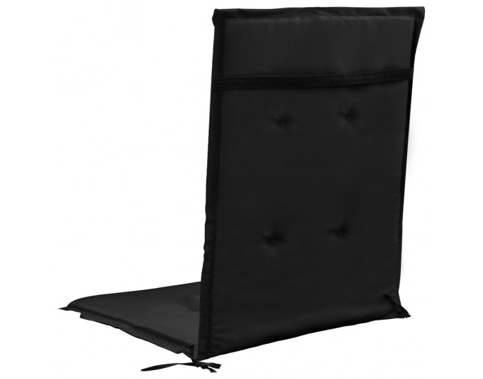 Sonata Възглавници за градински столове, 4 бр, черни, 120x50х3 см