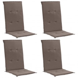 Sonata Възглавници за градински столове, 4 бр, таупе, 120x50х3 см - Градински столове