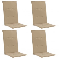 Sonata Възглавници за градински столове, 4 бр, бежови, 120x50х3 см - Градински столове