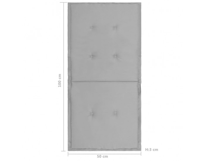 Sonata Възглавници за градински столове, 2 бр, сиви, 100x50x3 см