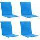 Sonata Възглавници за градински столове, 4 бр, сини, 100x50x3 см