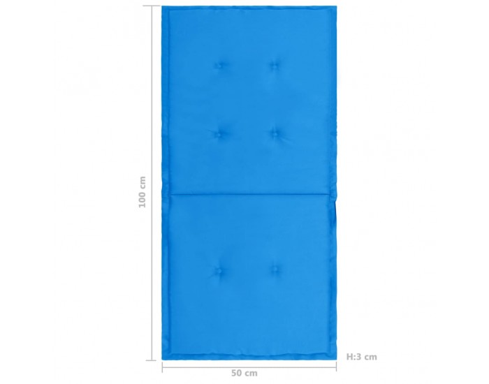 Sonata Възглавници за градински столове, 4 бр, сини, 100x50x3 см