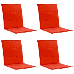 Sonata Възглавници за градински столове, 4 бр, червени, 100x50x3 см - Градински столове