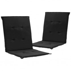 Sonata Възглавници за градински столове, 2 бр, черни, 100x50x3 см - Градински столове