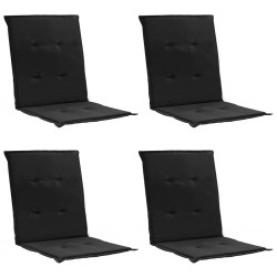 Sonata Възглавници за градински столове, 4 бр, черни, 100x50x3 см - Градински столове