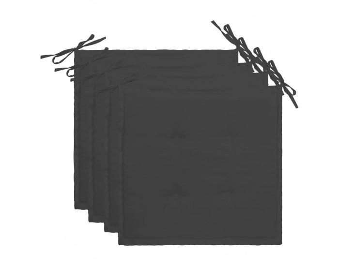 Sonata Възглавници за градински столове, 4 бр, антрацит, 40x40x3 см
