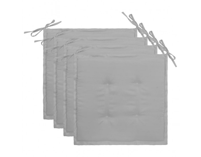 Sonata Възглавници за градински столове, 4 бр, сиви, 40x40x3 см