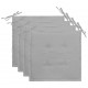 Sonata Възглавници за градински столове, 4 бр, сиви, 40x40x3 см