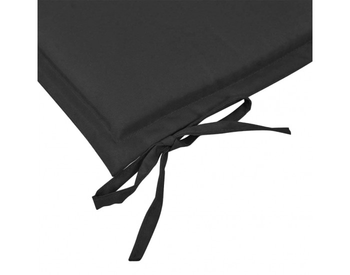 Sonata Възглавница за градинска пейка, черна, 120x50х3 см