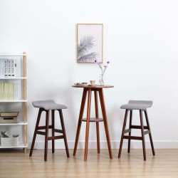 Sonata Бар столове, 2 бр, светлосиви, текстил - Столове