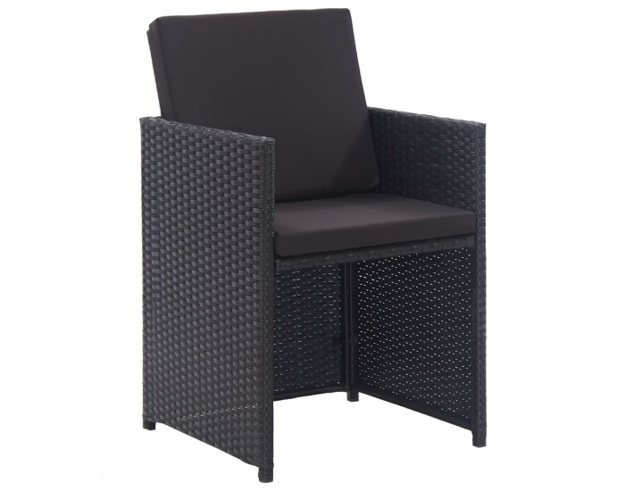 Sonata Градински комплект с възглавници, 5 части, полиратан, черен Sonata Градински комплект с възглавници, 5 части, полиратан, черен