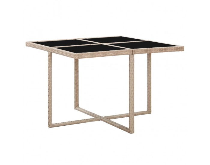 Sonata Градински комплект с възглавници, 5 части, бежов полиратан