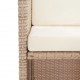 Sonata Градински комплект с възглавници, 5 части, бежов полиратан