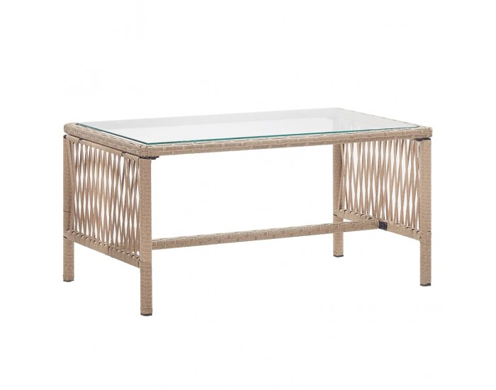 Sonata Градински комплект с възглавница, 4 части, бежов полиратан