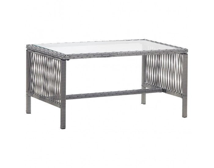 Sonata Градински комплект с възглавници, 4 части, полиратан, антрацит