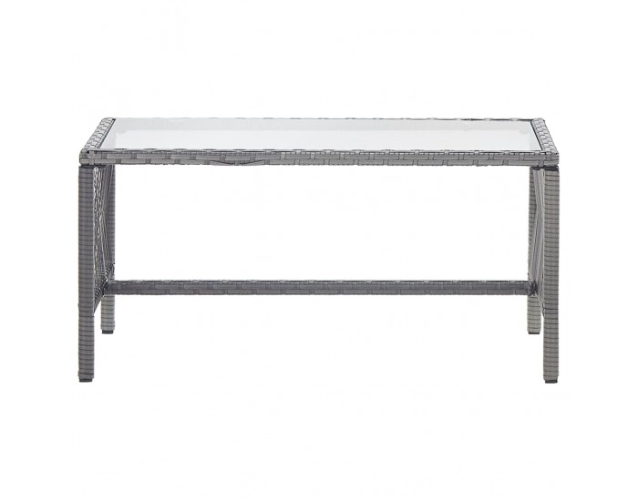 Sonata Градински комплект с възглавници, 4 части, полиратан, антрацит