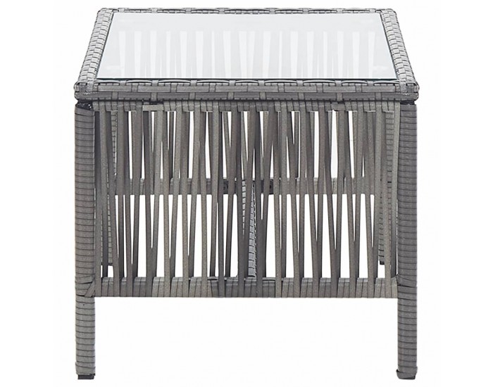 Sonata Градински комплект с възглавници, 4 части, полиратан, антрацит