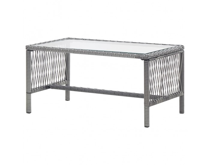 Sonata Градински комплект с възглавници, 4 части, полиратан, антрацит