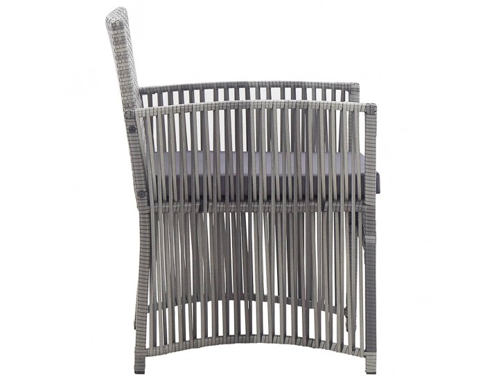 Sonata Градински комплект с възглавници, 4 части, полиратан, антрацит