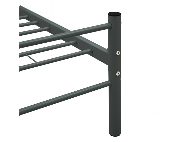 Sonata Рамка за легло, сива, метал, 180x200 см