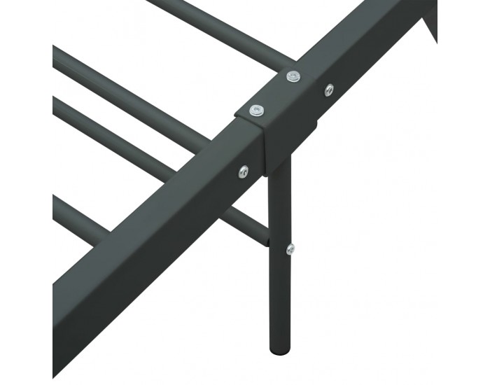 Sonata Рамка за легло, сива, метал, 180x200 см