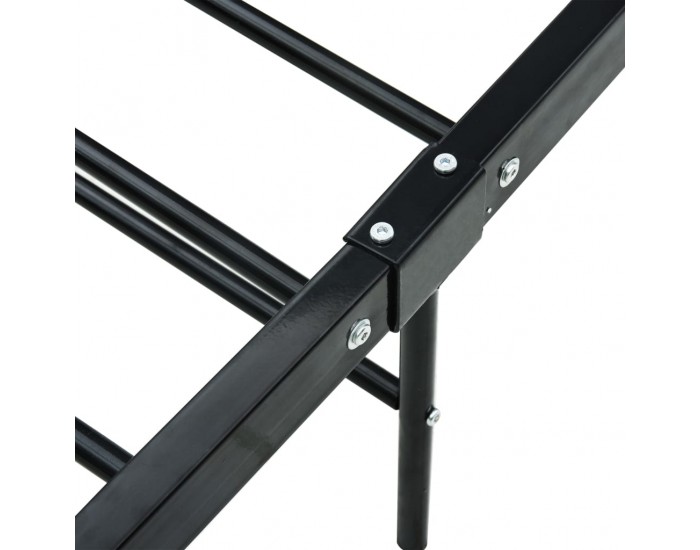 Sonata Рамка за легло, черна, метал, 100x200 cм