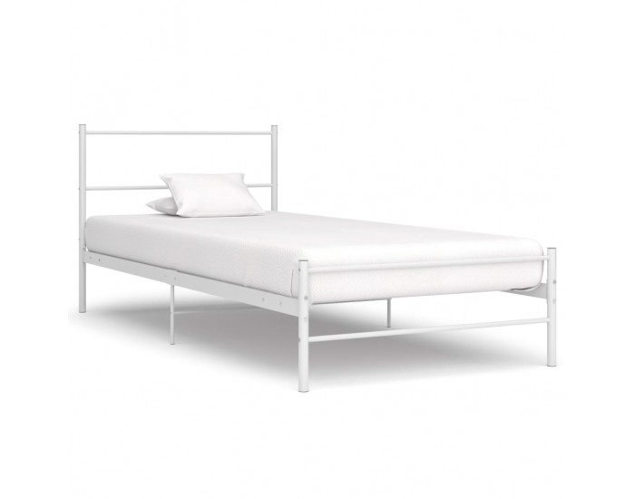 Sonata Рамка за легло, бяла, метал, 90x200 см