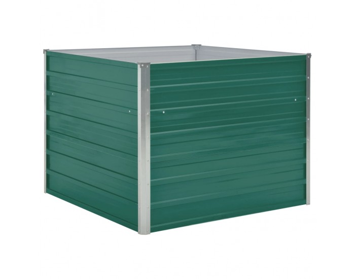 Sonata Повдигната леха, 100x100x77 см, поцинкована стомана, зелена