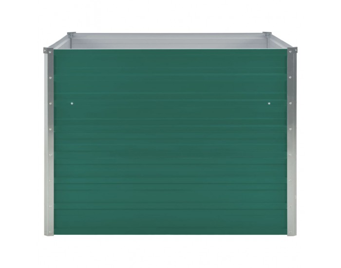 Sonata Повдигната леха, 100x100x77 см, поцинкована стомана, зелена