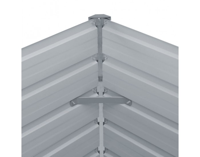 Sonata Повдигната леха, 100x100x77 см, поцинкована стомана, зелена
