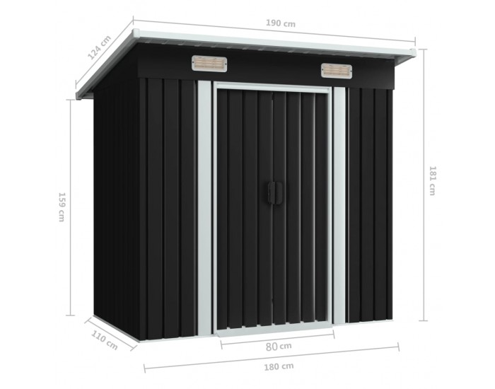 Sonata Градинска барака, антрацит, стомана