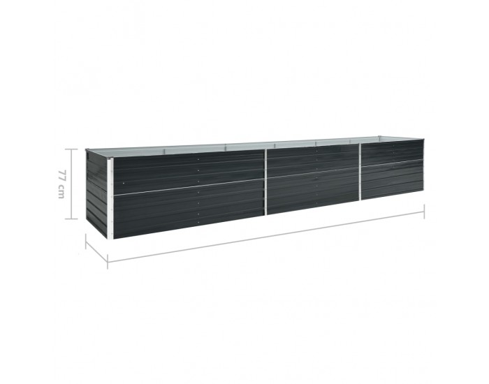 Sonata Градинска висока леха поцинкована стомана 480x80x77 см антрацит