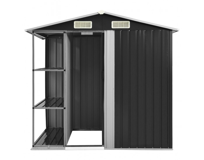 Sonata Дворна барака с рафт антрацит 205x130x183 см желязо