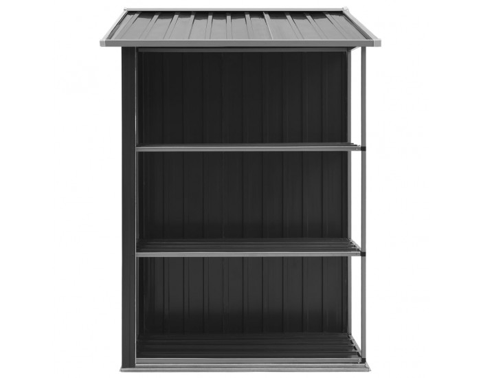 Sonata Дворна барака с рафт антрацит 205x130x183 см желязо
