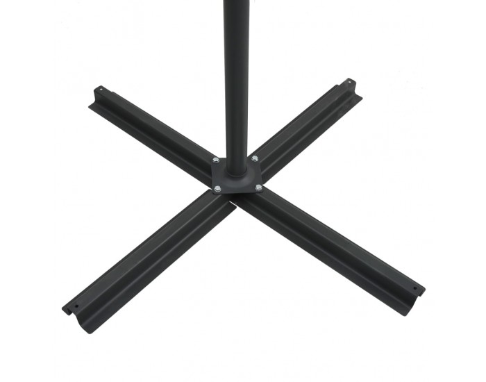 Sonata Чадър чупещо рамо с LED лампи стоманен прът 250x250 см лазурен