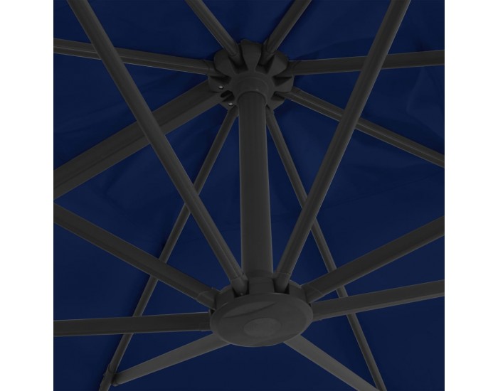Sonata Градински чадър чупещо рамо с алуминиев прът 3x3 м морскосин