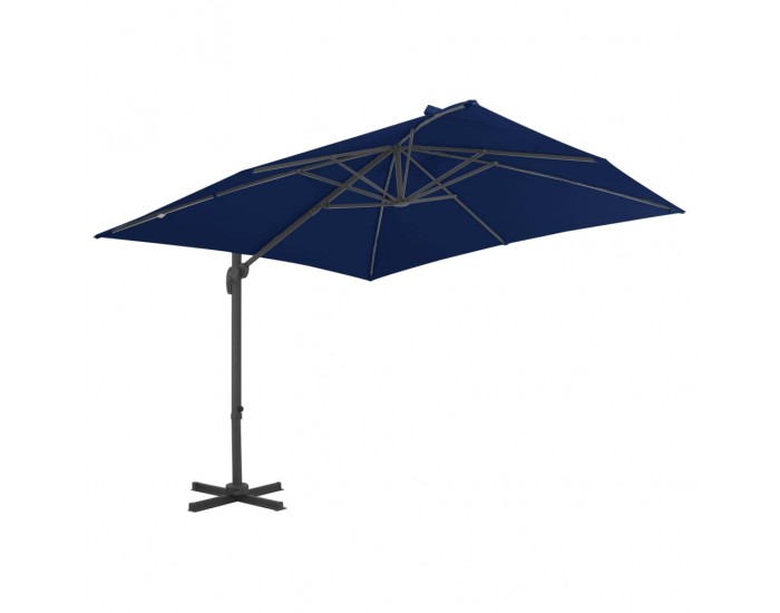 Sonata Градински чадър чупещо рамо с алуминиев прът 3x3 м морскосин