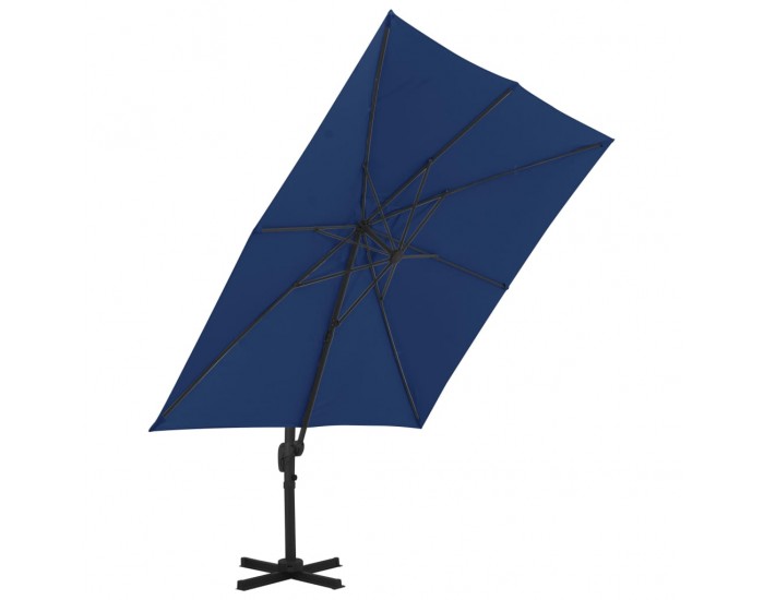 Sonata Градински чадър чупещо рамо с алуминиев прът 3x3 м морскосин