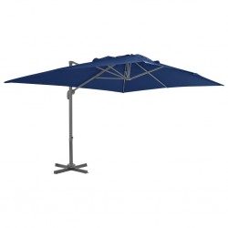 Sonata Градински чадър чупещо рамо с алуминиев прът 4x3 м морскосин - Сенници и Чадъри