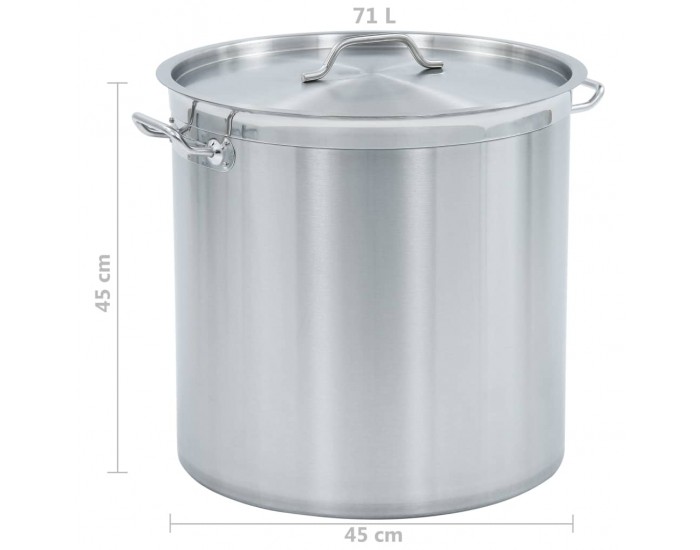 Sonata Тенджера, 71 л, 45x45 см, неръждаема стомана