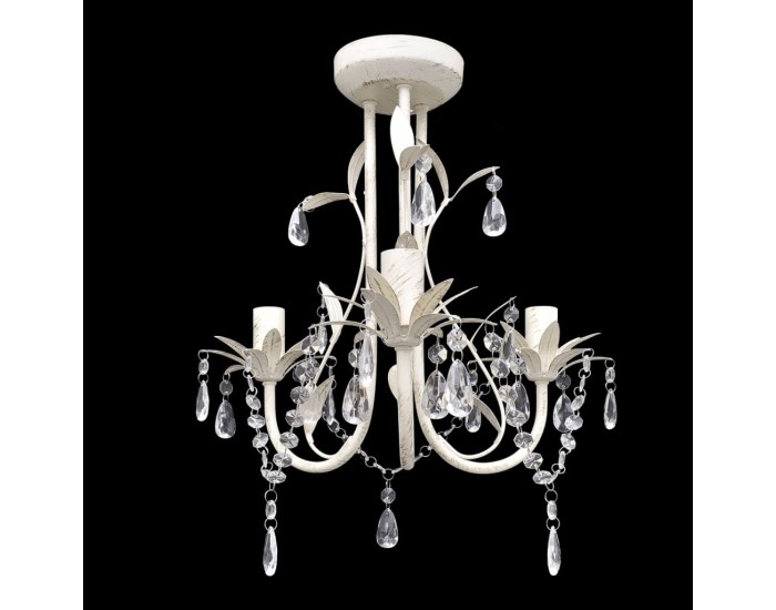 Sonata Кристални полилеи/пендели за таван, 4 бр, елегантни, бели