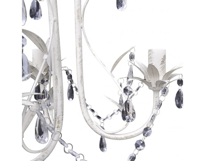 Sonata Кристални полилеи/пендели за таван, 4 бр, елегантни, бели